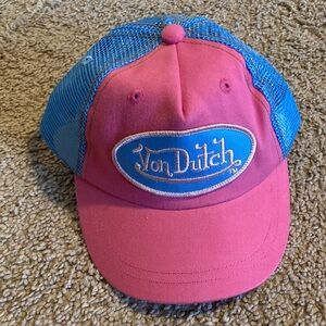 BRAND NEW Von Dutch Pink and Blue Trucker Hat